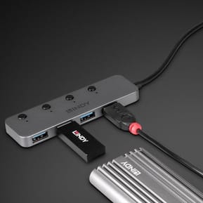 Lindy 43383 hub & concentrateur USB 3.2 Gen 1 (3.1 Gen 1) Type-C 5000 Mbit/s Gris (43383) — image 5