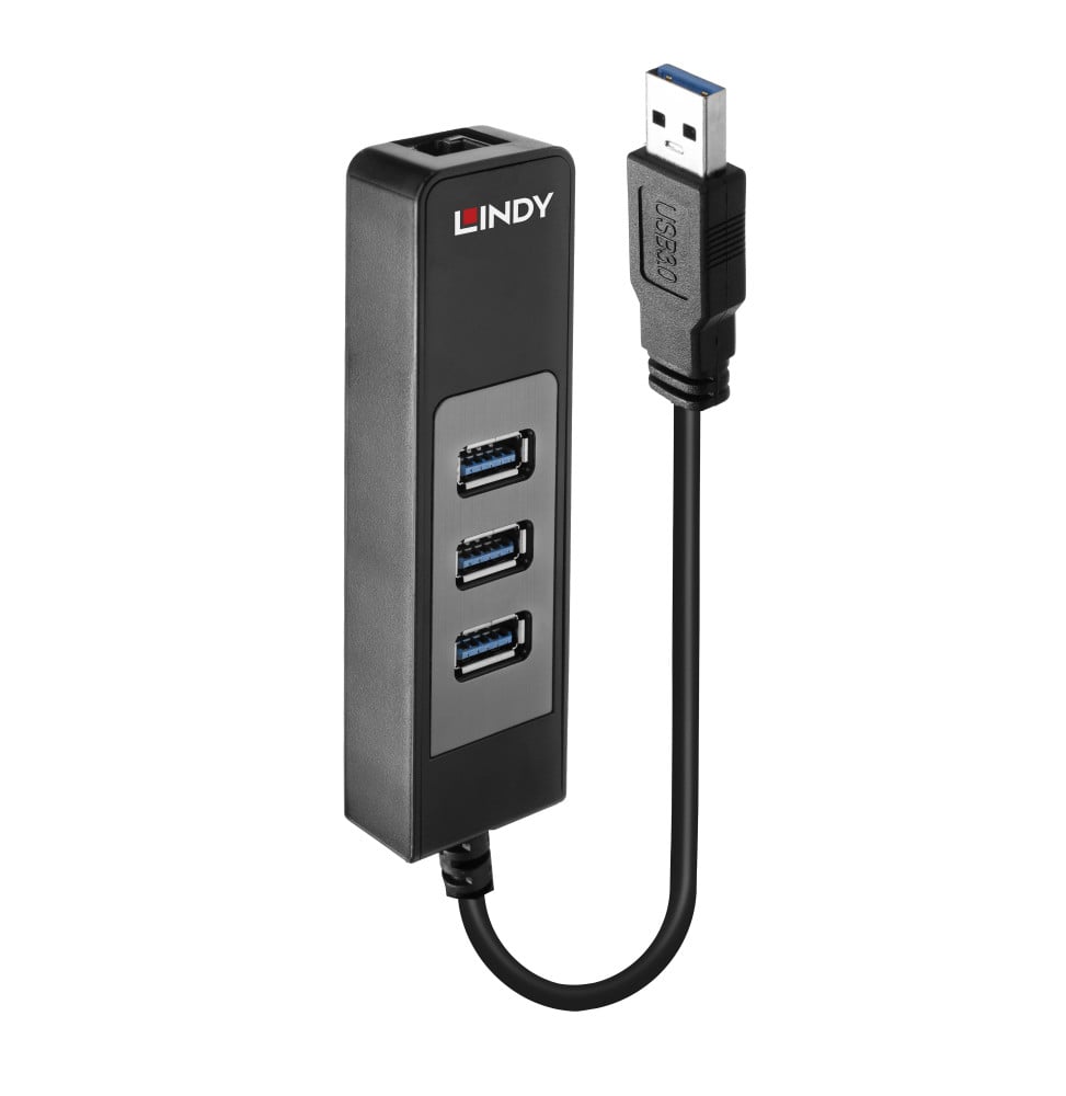 Lindy 43176 hub & concentrateur USB 3.2 Gen 1 (3.1 Gen 1) Type-A 5000 Mbit/s Noir (43176)