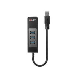 Lindy 43176 hub & concentrateur USB 3.2 Gen 1 (3.1 Gen 1) Type-A 5000 Mbit/s Noir (43176)