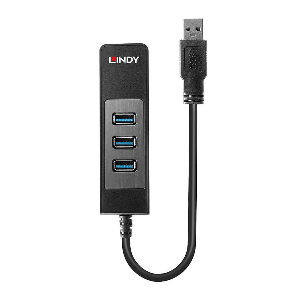 Lindy 43176 hub & concentrateur USB 3.2 Gen 1 (3.1 Gen 1) Type-A 5000 Mbit/s Noir (43176) — image 2