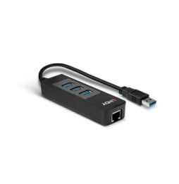 Lindy 43176 hub & concentrateur USB 3.2 Gen 1 (3.1 Gen 1) Type-A 5000 Mbit/s Noir (43176)