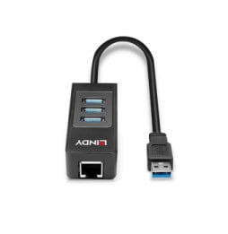 Lindy 43176 hub & concentrateur USB 3.2 Gen 1 (3.1 Gen 1) Type-A 5000 Mbit/s Noir (43176)