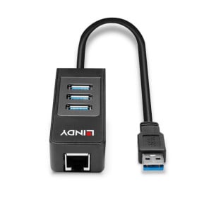Lindy 43176 hub & concentrateur USB 3.2 Gen 1 (3.1 Gen 1) Type-A 5000 Mbit/s Noir (43176)