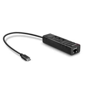 Lindy 43249 hub & concentrateur USB 3.2 Gen 1 (3.1 Gen 1) Type-C 5000 Mbit/s Noir (43249)
