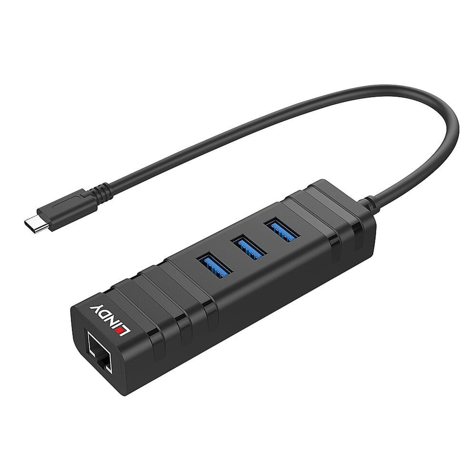 Lindy 43249 hub & concentrateur USB 3.2 Gen 1 (3.1 Gen 1) Type-C 5000 Mbit/s Noir (43249) — image 2