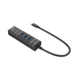 Lindy 43249 hub & concentrateur USB 3.2 Gen 1 (3.1 Gen 1) Type-C 5000 Mbit/s Noir (43249)