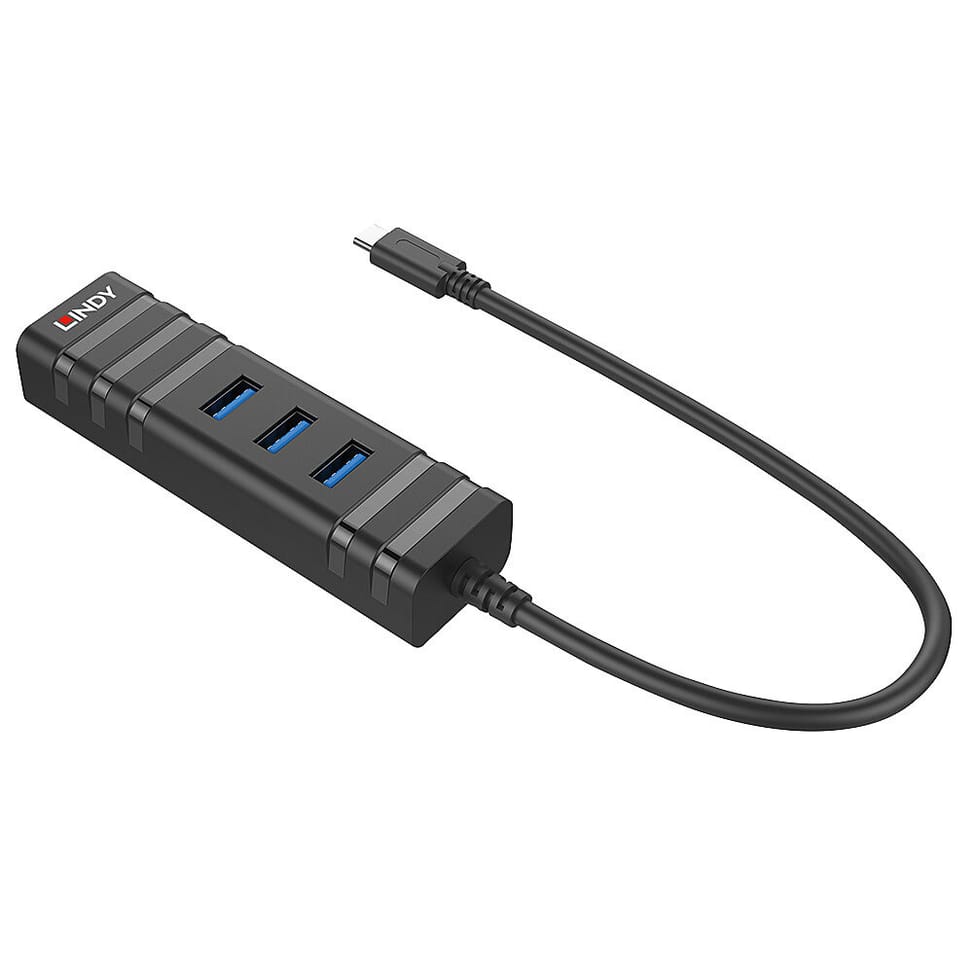 Lindy 43249 hub & concentrateur USB 3.2 Gen 1 (3.1 Gen 1) Type-C 5000 Mbit/s Noir (43249) — image 3