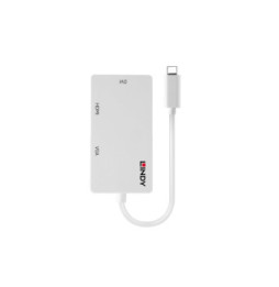 Lindy 43273 adaptateur graphique USB 3840 x 2160 pixels Blanc Convertisseur USB Type C vers Triple Display  (43273)