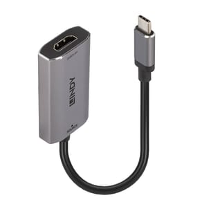 Lindy 43327 câble vidéo et adaptateur 0,11 m USB Type-C HDMI Noir, Gris Convertisseur USB Type C vers HDMI 8K  (43327)