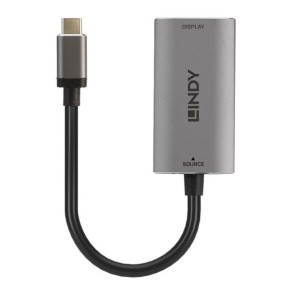 Lindy 43327 câble vidéo et adaptateur 0,11 m USB Type-C HDMI Noir, Gris Convertisseur USB Type C vers HDMI 8K  (43327)