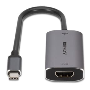 Lindy 43327 câble vidéo et adaptateur 0,11 m USB Type-C HDMI Noir, Gris Convertisseur USB Type C vers HDMI 8K  (43327) — image 4