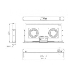 Techly I-CASE FAN-TC2 accessoire de racks Panneau ventilation (I-CASE FAN-TC2)