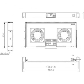 Techly I-CASE FAN-TC2 accessoire de racks Panneau ventilation (I-CASE FAN-TC2) — image 2