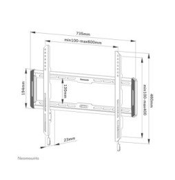 Neomounts support mural pour tv Neomounts WL30-550BL16 support mural fixe pour écrans 40-75" - Noir  (WL30-550BL16)