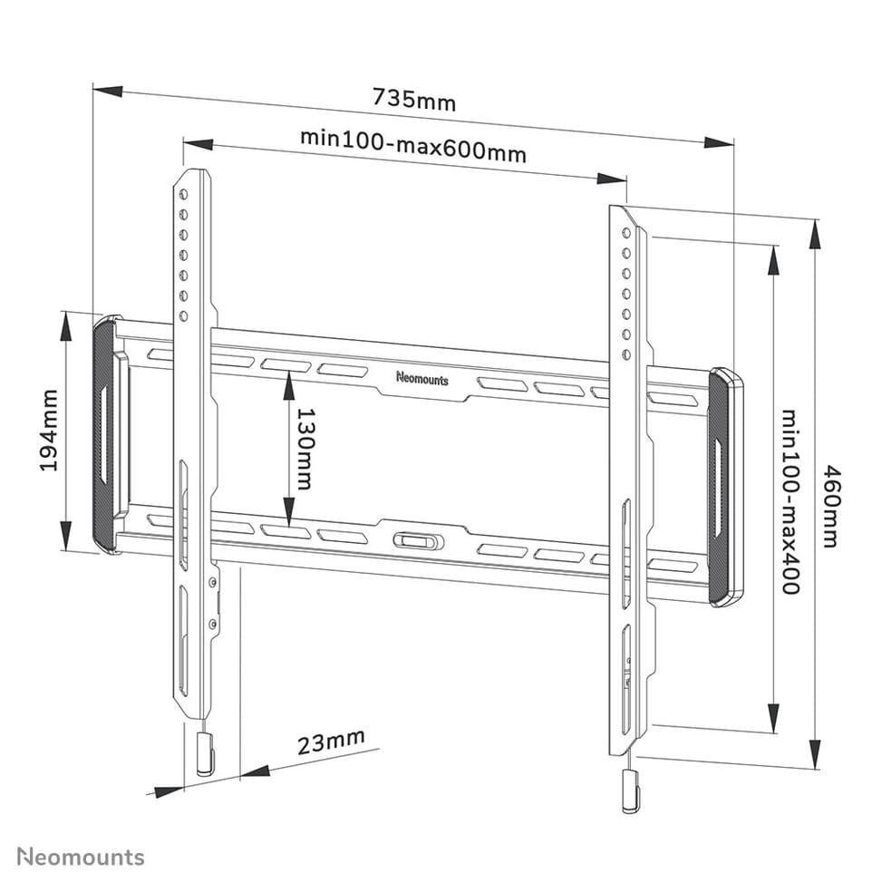 Neomounts support mural pour tv Neomounts WL30-550BL16 support mural fixe pour écrans 40-75" - Noir  (WL30-550BL16) — image 16