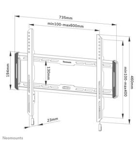 Neomounts support mural pour tv Neomounts WL30-550BL16 support mural fixe pour écrans 40-75" - Noir  (WL30-550BL16)