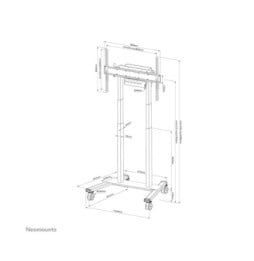 Neomounts support au sol motorisé Neomounts FL55-875WH1 support au sol motorisé pour écrans 55-100" - Blanc  (FL55-875WH1)