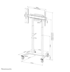 Neomounts support au sol motorisé Neomounts FL55-875WH1 support au sol motorisé pour écrans 55-100" - Blanc  (FL55-875WH1)