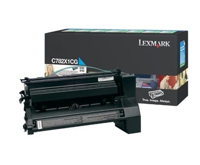 Cartouche toner cyan Return Programme très haute capacité Lexmark C782 (C782X1CG)