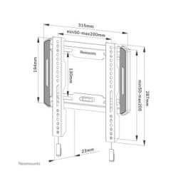 Neomounts support mural pour tv Neomounts WL30-550BL12 support mural fixe pour écrans 24-55" - Noir  (WL30-550BL12)