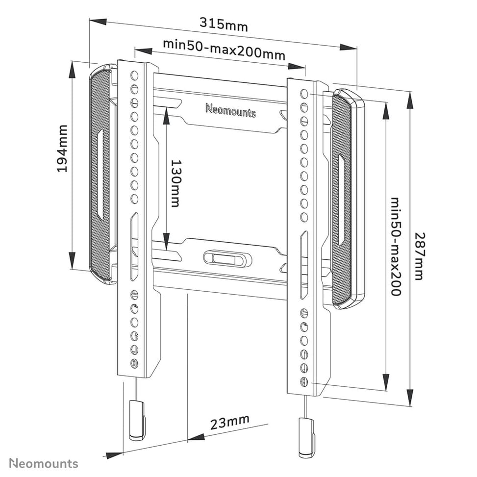 Neomounts support mural pour tv Neomounts WL30-550BL12 support mural fixe pour écrans 24-55" - Noir  (WL30-550BL12) — image 15