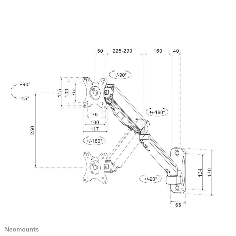 Neomounts support mural pour tv/moniteur (WL70-450BL11) — image 19