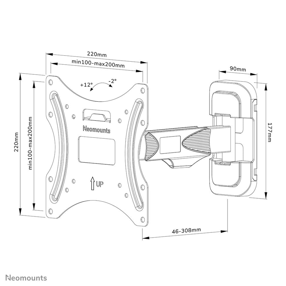 Neomounts support mural pour tv Neomounts WL40-540BL12 support mural orientable pour écrans 32-55" - Noir  (WL40-540BL12) — image 17