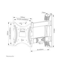 Neomounts support mural pour tv Neomounts WL40-550BL12 support mural orientable pour écrans 32-55" - Noir  (WL40-550BL12)