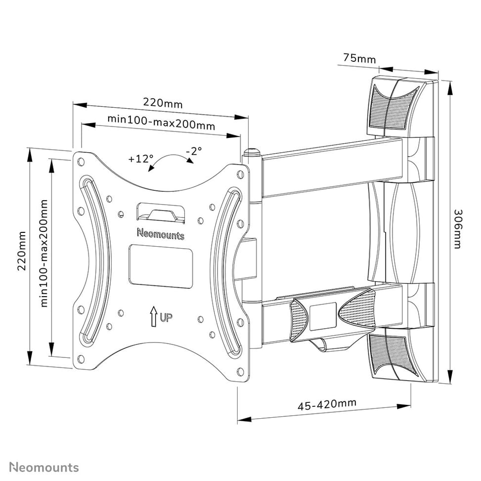 Neomounts support mural pour tv Neomounts WL40-550BL12 support mural orientable pour écrans 32-55" - Noir  (WL40-550BL12) — image 17