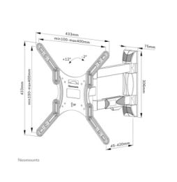 Neomounts support mural pour tv Neomounts WL40-550BL14 support mural orientable pour écrans 32-55" - Noir  (WL40-550BL14)