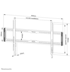 Neomounts support mural pour tv Neomounts WL30-550BL18 support mural fixe pour écrans 43-86" - Noir  (WL30-550BL18)