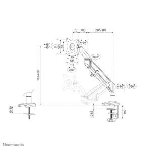 Neomounts support moniteur de bureau (DS70-810BL1)