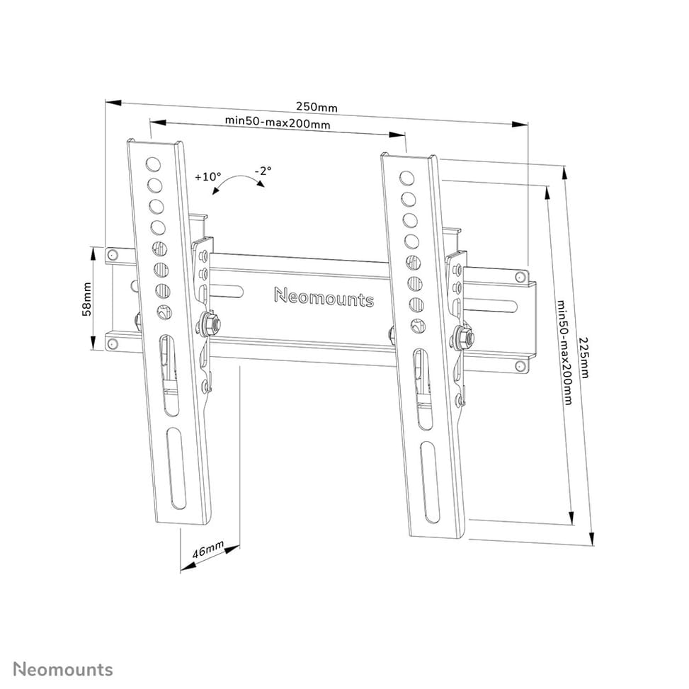 Neomounts support mural Neomounts WL35-350BL12 support mural inclinable pour écrans 24-55 - Noir  (WL35-350BL12) — image 16