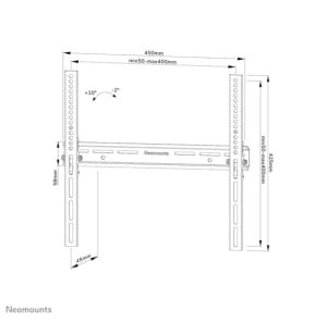 Neomounts support mural Neomounts WL35-350BL14 support mural inclinable pour écrans 32-65" - Noir  (WL35-350BL14)