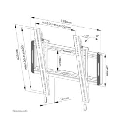 Neomounts support mural pour tv Neomounts WL35-550BL14 support mural inclinable pour écrans 32-65" - Noir  (WL35-550BL14)