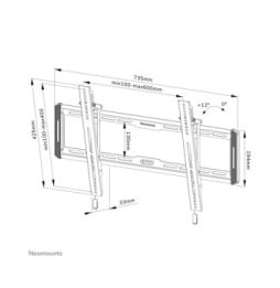 Neomounts support mural pour tv Neomounts WL35-550BL16 support mural inclinable pour écrans 40-75" - Noir  (WL35-550BL16)