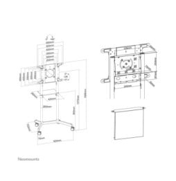 Neomounts support de sol (NS-M1250WHITE)