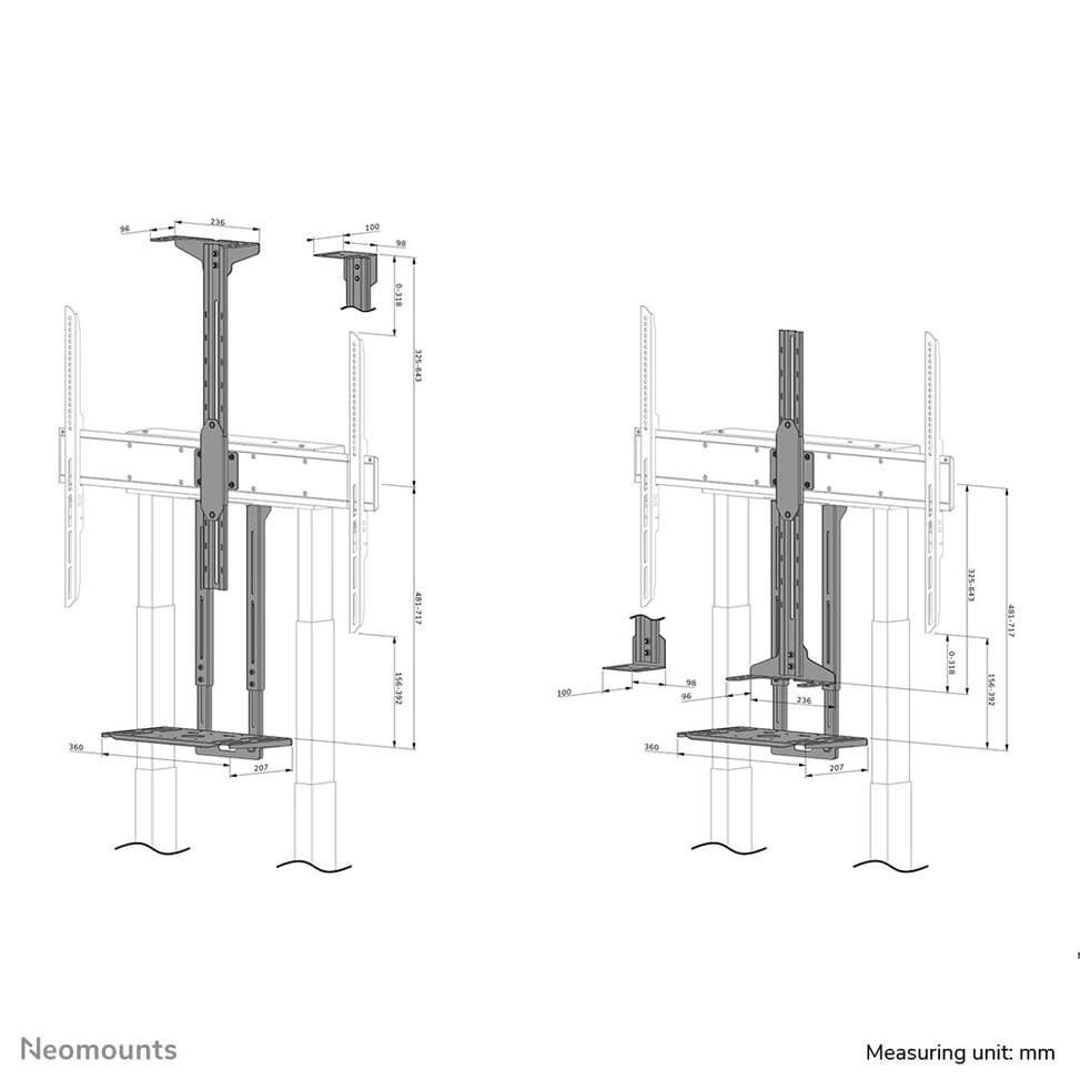 Neomounts support videobar & kit multimédia (AFL-875WH1) — image 20