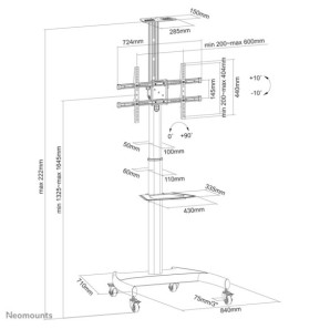 Neomounts support de sol (PLASMA-M1900E)