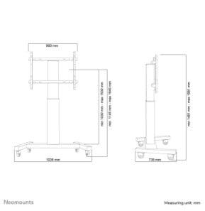 Neomounts support au sol motorisé (PLASMA-M2250SILVER)