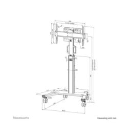 Neomounts support de sol Neomounts FL50S-825BL1 support au sol mobile pour écrans 37-75" - Noir  (FL50S-825BL1)