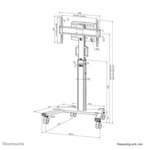 Neomounts support de sol Neomounts FL50S-825WH1 support au sol mobile pour écrans 37-75" - Blanc  (FL50S-825WH1)