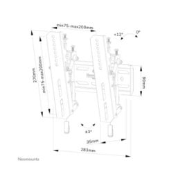 Neomounts support mural pour tv Neomounts WL35S-850BL12 support mural inclinable pour écrans 24-55" - Noir  (WL35S-850BL12)