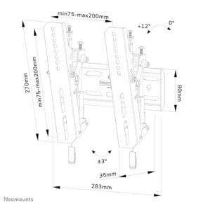 Neomounts support mural pour tv Neomounts WL35S-850BL12 support mural inclinable pour écrans 24-55" - Noir  (WL35S-850BL12)
