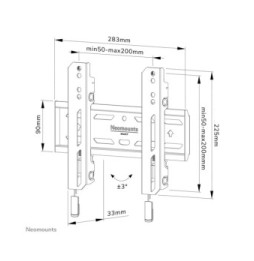 Neomounts support mural pour tv Neomounts WL30S-850BL12 support mural fixe pour écrans 24-55" - Noir  (WL30S-850BL12)