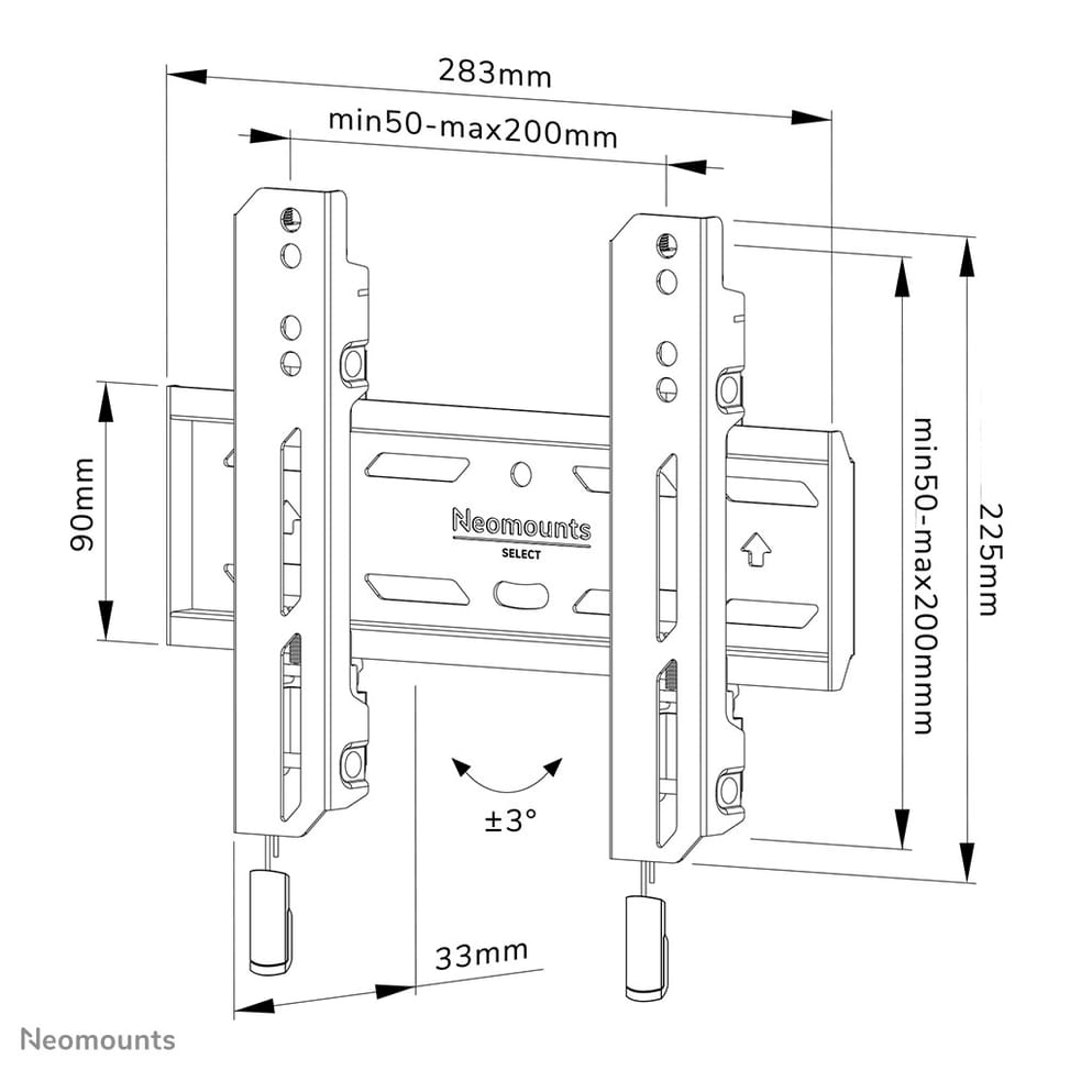 Neomounts support mural pour tv Neomounts WL30S-850BL12 support mural fixe pour écrans 24-55" - Noir  (WL30S-850BL12) — image 19
