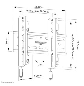 Neomounts support mural pour tv Neomounts WL30S-850BL12 support mural fixe pour écrans 24-55" - Noir  (WL30S-850BL12)