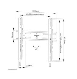 Neomounts support mural pour tv Neomounts WL30S-850BL14 support mural fixe pour écrans 32-65" - Noir  (WL30S-850BL14)