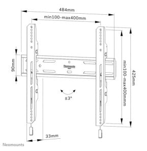 Neomounts support mural pour tv Neomounts WL30S-850BL14 support mural fixe pour écrans 32-65" - Noir  (WL30S-850BL14)