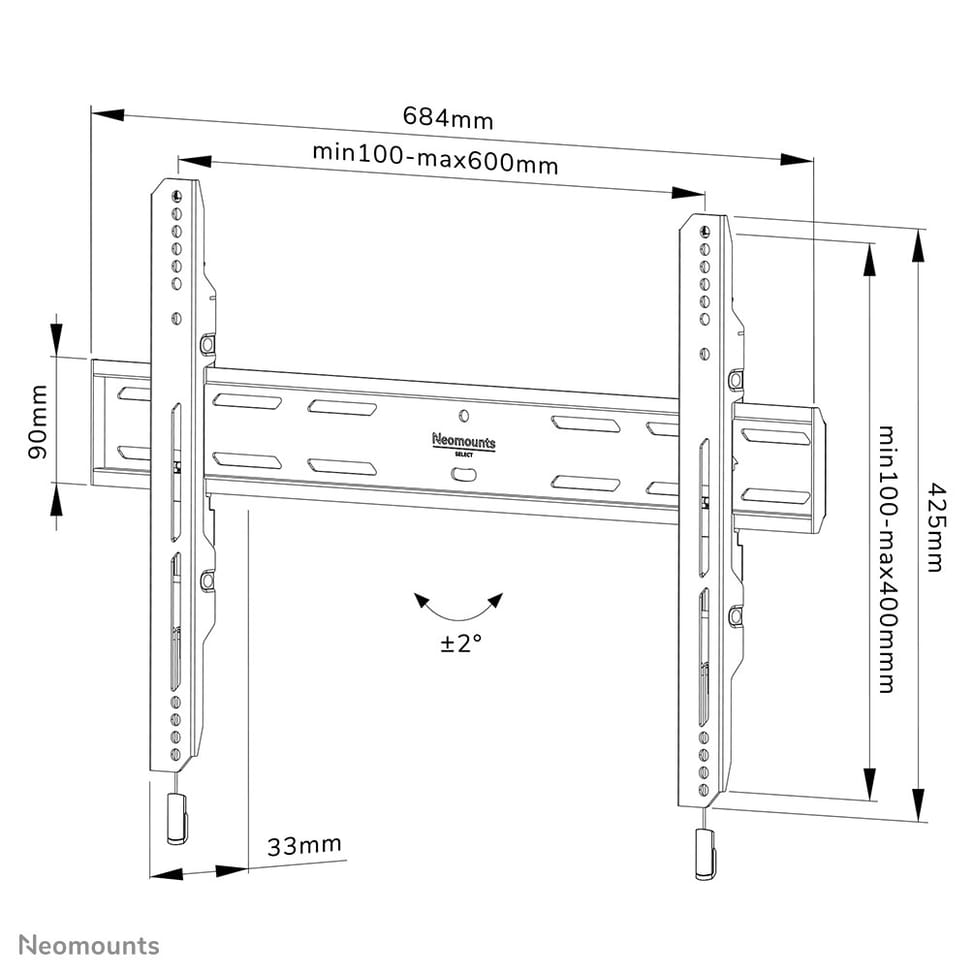 Neomounts support mural pour tv Neomounts WL30S-850BL16 support mural fixe pour écrans 40-82" - Noir  (WL30S-850BL16) — image 19